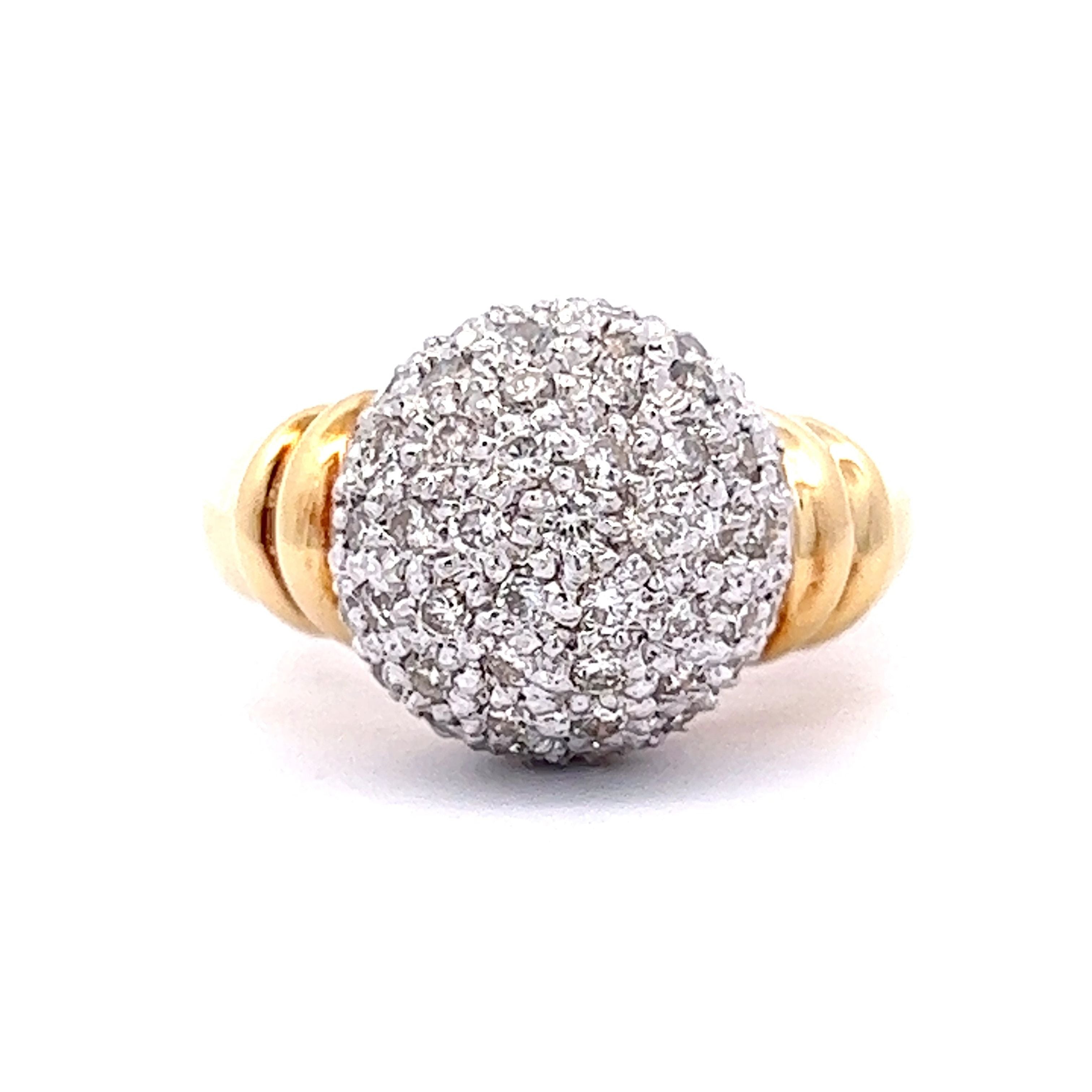 12mm NATURAL DIAMOND COCKTAIL RING 1.70ct HALO ILLUSION SETTING 14k WHITE  GOLD | eBay